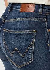 Damskie Spodnie Jeansowe Wrangler High Skinny Harmony Blues 112355900